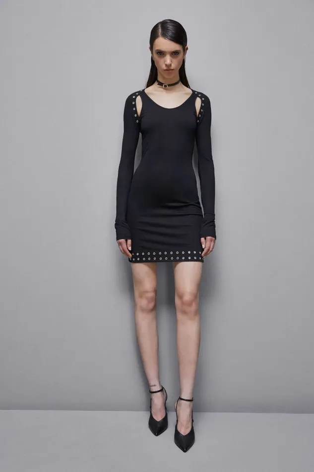 Patrizia Pepe Dresses Viscose Mini Dress Black 8211 Women