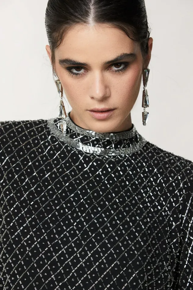Patrizia Pepe Earrings Brass Earrings With Rhinestones Silver 8211 Women