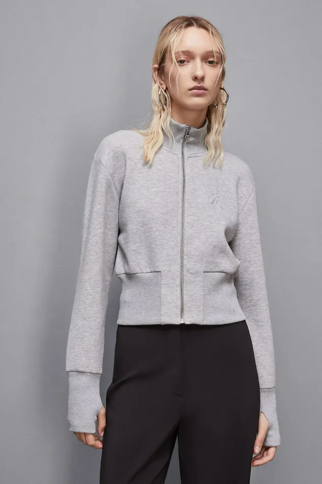 Patrizia Pepe Knitwear Cotton Turtleneck Sweatshirt With Zipper Grey 8211 Women Patrizia Pepe Knitwear Cotton Turtleneck Sweatshirt With Zipper Grey 8211 Women