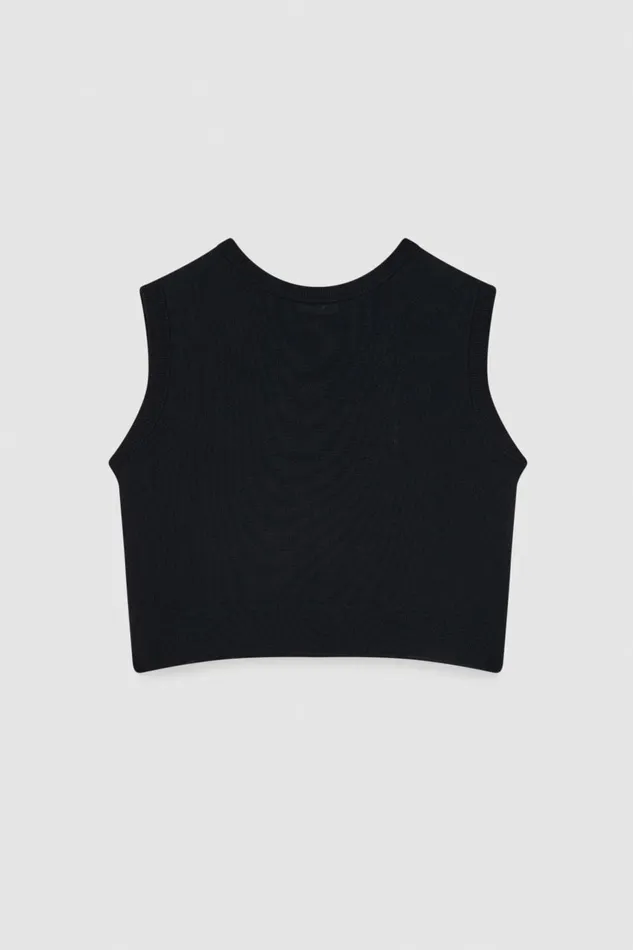 Patrizia Pepe Knitwear Wool Vest With Round Neckline Blue 8211 Women