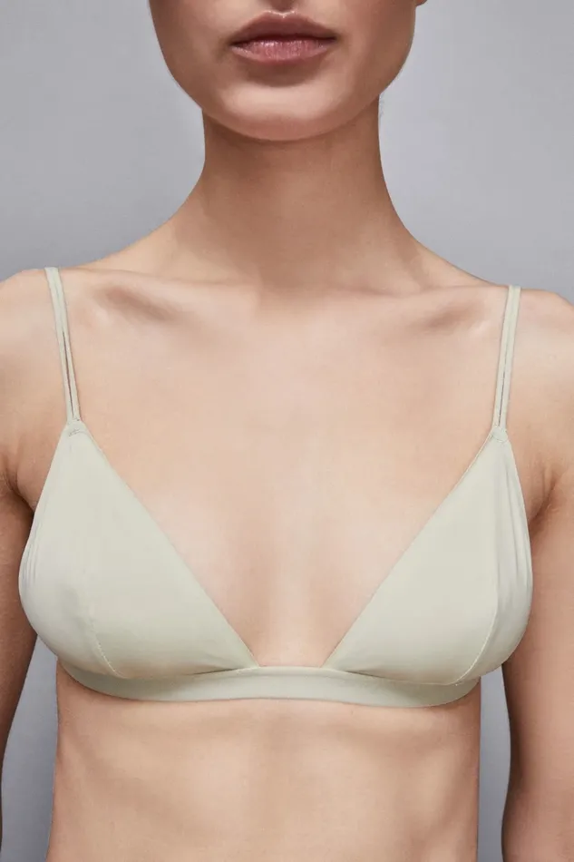 Patrizia Pepe Lingerie And Beachwear Microfiber Triangle Bra Green 8211 Women