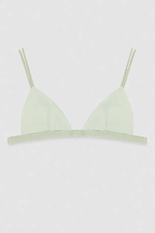 Patrizia Pepe Lingerie And Beachwear Microfiber Triangle Bra Green 8211 Women