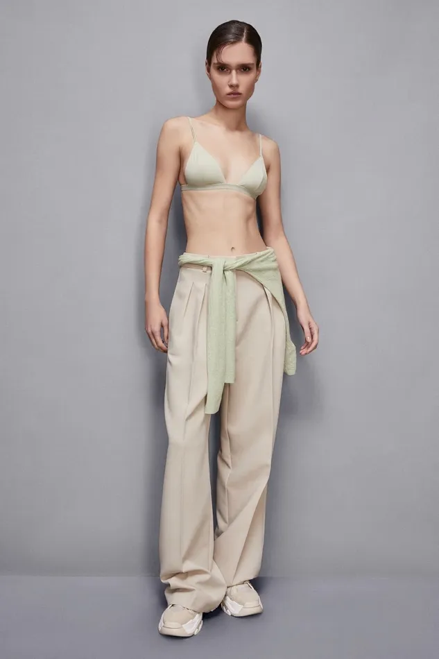 Patrizia Pepe Lingerie And Beachwear Microfiber Triangle Bra Green 8211 Women