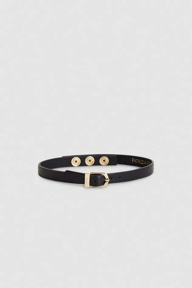 Patrizia Pepe Necklaces Leather Chocker With Buckle Black 8211 Women