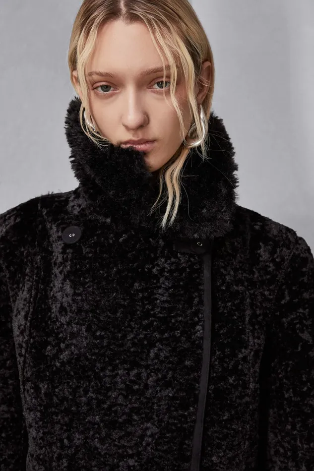 Patrizia Pepe Outerwear Reversible DoubleBreasted Coat Black 8211 Women