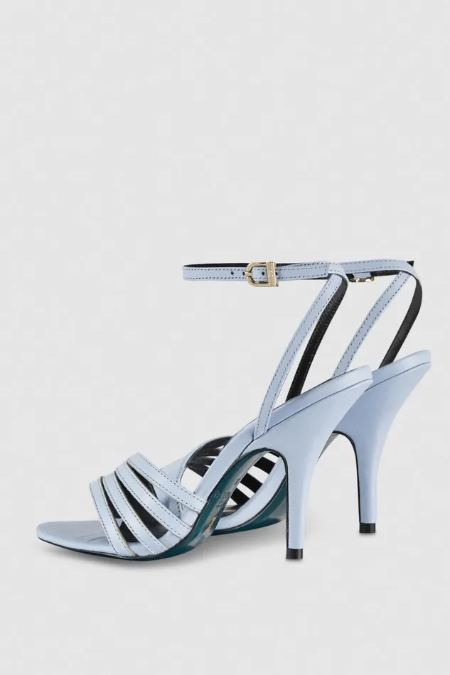 Patrizia Pepe Sandals Heeled Leather Sandals Light Blue 8211 Women
