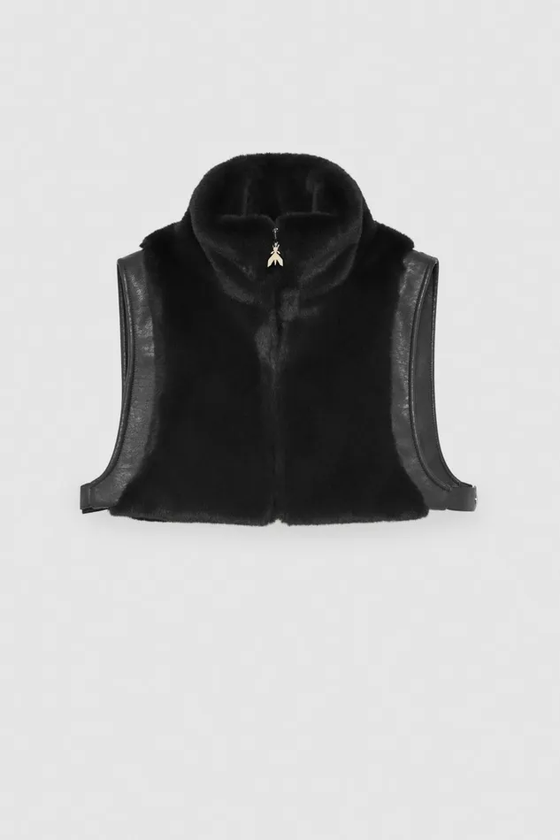 Patrizia Pepe Scarves Sleeveless Fabric Wrap Top Black 8211 Women