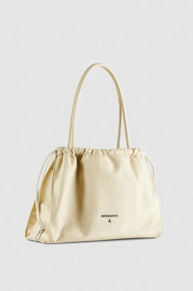 Patrizia Pepe Shoppers Medium Soft Rock Bag White 8211 Women
