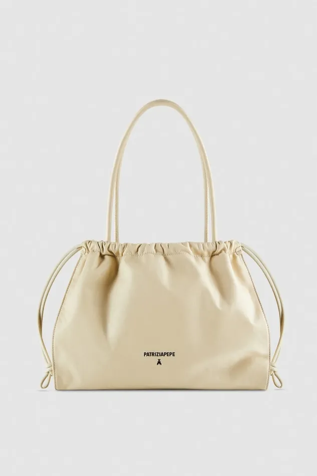 Patrizia Pepe Shoppers Medium Soft Rock Bag White 8211 Women