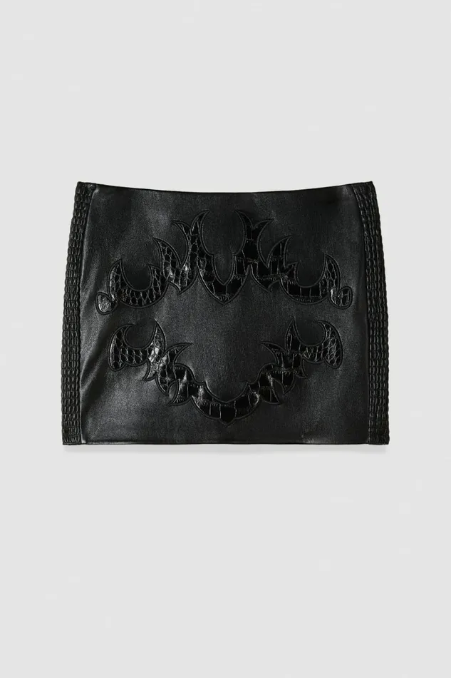 Patrizia Pepe Skirts Mini Skirt With Patchwork Embroidery Black 8211 Women