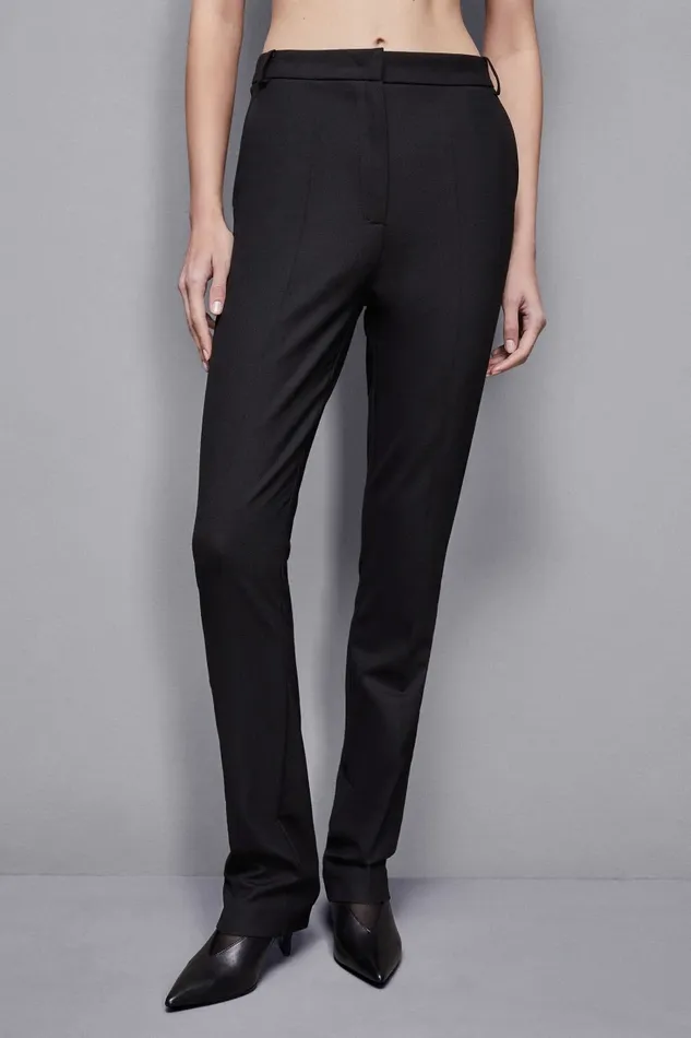 Patrizia Pepe Tailleur Essential Tailored Wool Pants Black 8211 Women