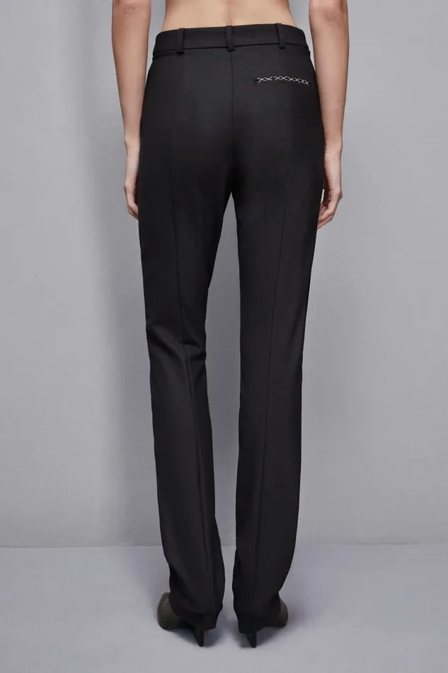 Patrizia Pepe Tailleur Essential Tailored Wool Pants Black 8211 Women
