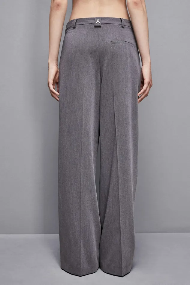 Patrizia Pepe Tailleur Essential Viscose Pleated Pants Grey 8211 Women
