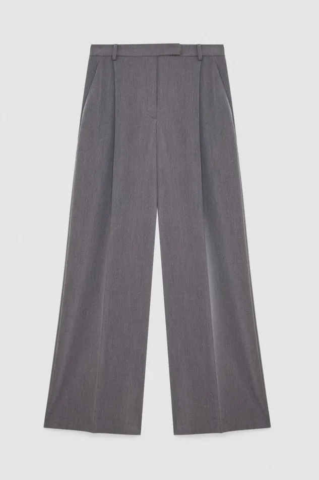 Patrizia Pepe Tailleur Essential Viscose Pleated Pants Grey 8211 Women