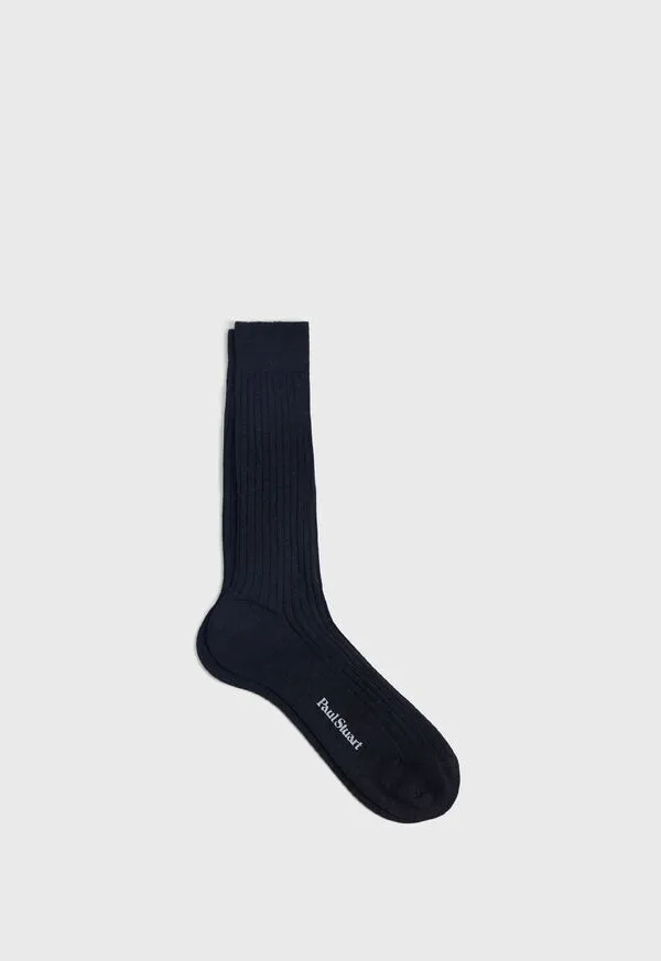 Paulstuart All Year Wool Dress Sock Black Mens Socks