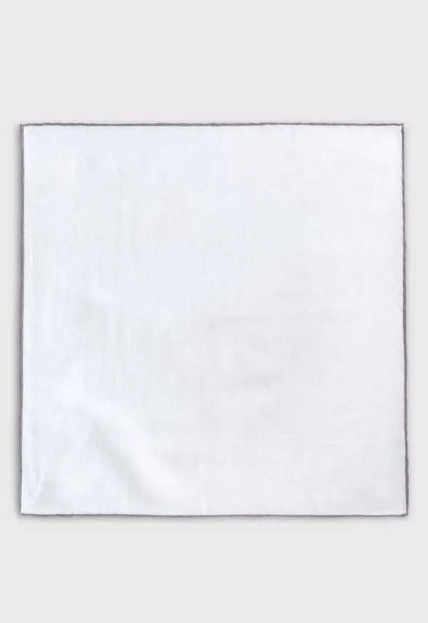 Paulstuart Handkerchief with Contrast Border Burgundy Mens Pocket Squares Paulstuart Handkerchief with Contrast Border Burgundy Mens Pocket Squares