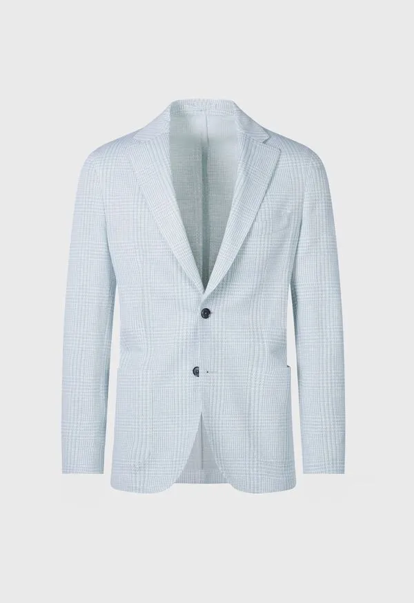 Paulstuart Linen and Cotton Plaid Jacket Mint Mens Blazers and Jackets