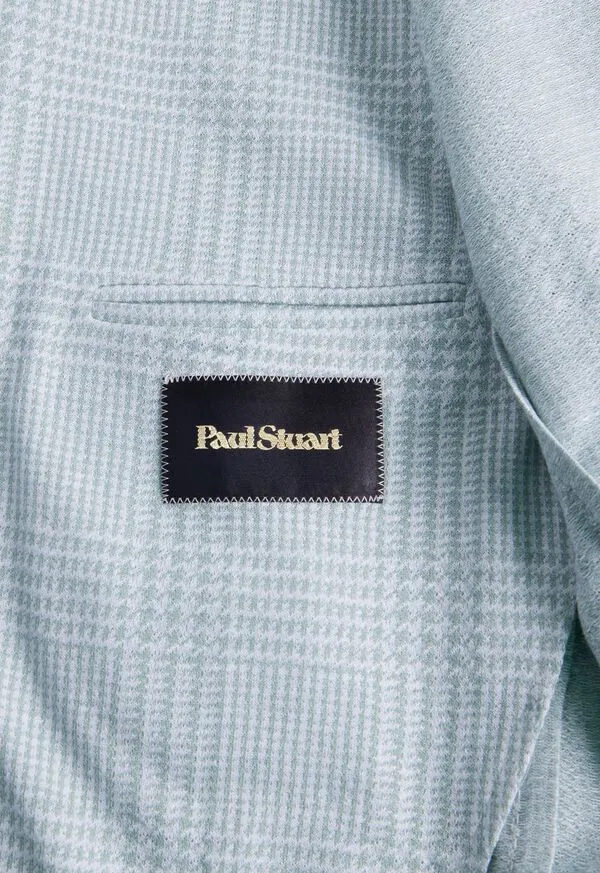 Paulstuart Linen and Cotton Plaid Jacket Mint Mens Blazers and Jackets Paulstuart Linen and Cotton Plaid Jacket Mint Mens Blazers and Jackets