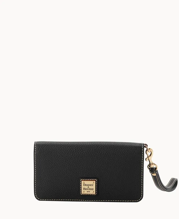 Pebble Grain Fey Phone Wristlet Black Black ManWoman Dooney and Bourke Wallets Pebble Grain Fey Phone Wristlet Black Black ManWoman Dooney and Bourke Wallets