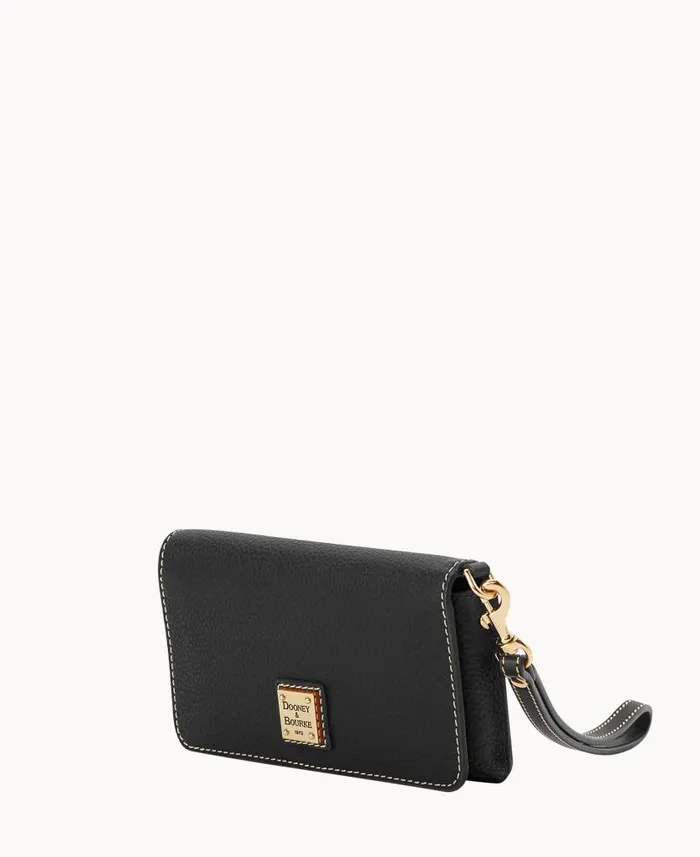 Pebble Grain Fey Phone Wristlet Black Black ManWoman Dooney and Bourke Wallets Pebble Grain Fey Phone Wristlet Black Black ManWoman Dooney and Bourke Wallets