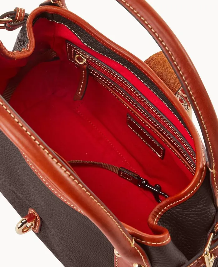 Pebble Grain Small Logo Lock Satchel Brown Tmoro Woman Dooney and Bourke Satchels Pebble Grain Small Logo Lock Satchel Brown Tmoro Woman Dooney and Bourke Satchels
