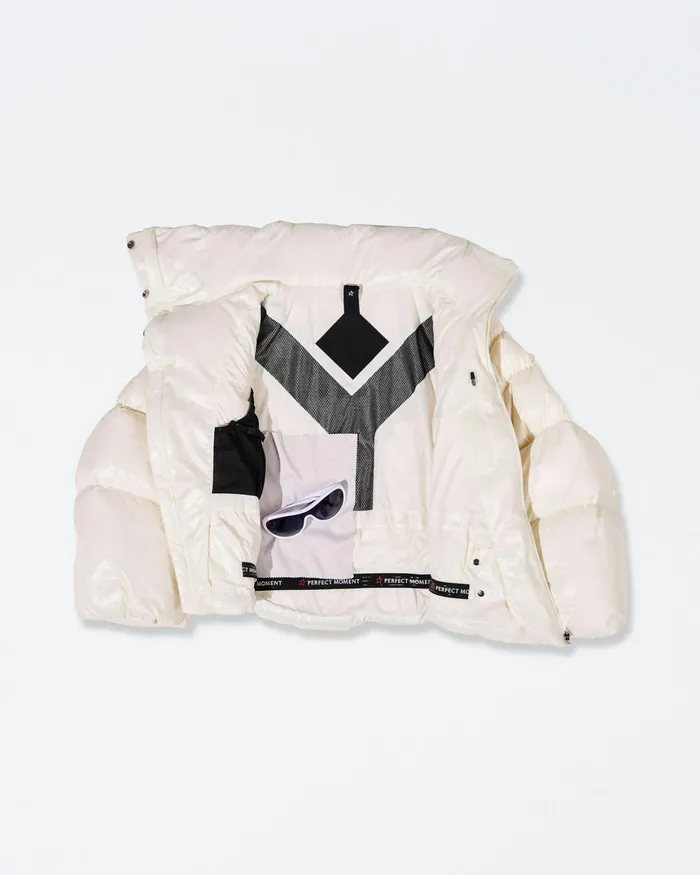 Perfect Moment Ariel Down Bomber Jacket White Women Jackets