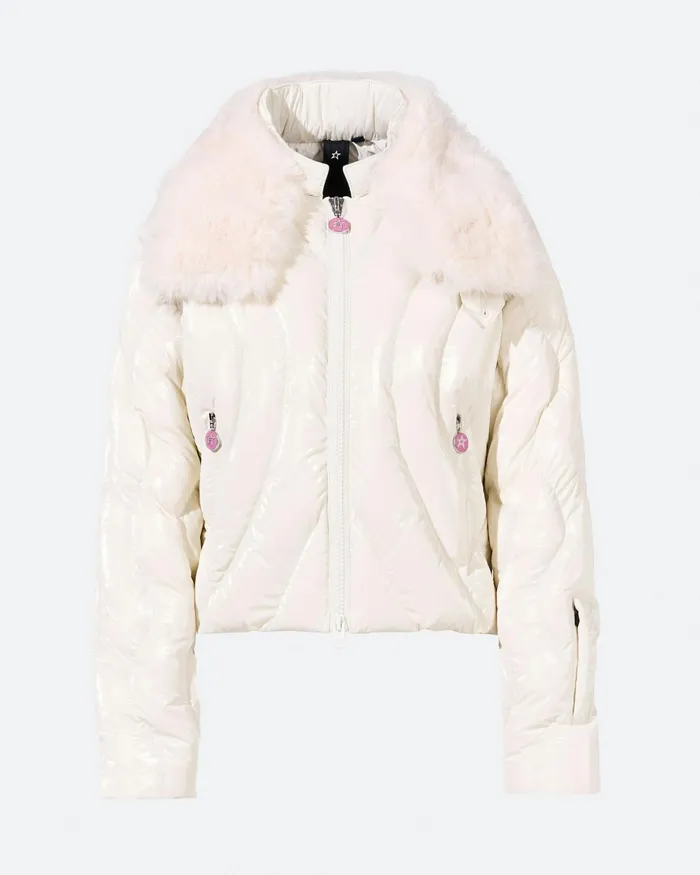 Perfect Moment Carving Quilted Down Jacket Antique White Women Ski Jackets
