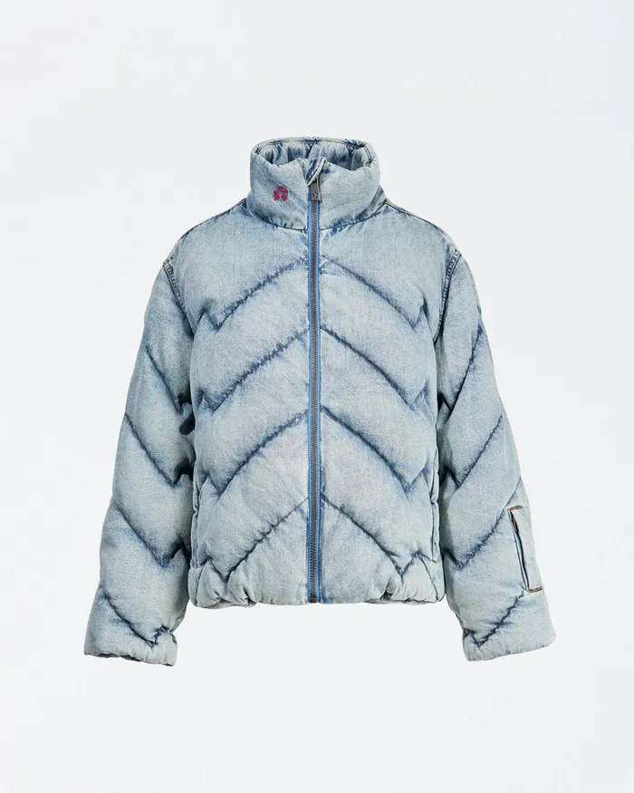 Perfect Moment Denim Puffer Jacket Light Denim Women Jackets
