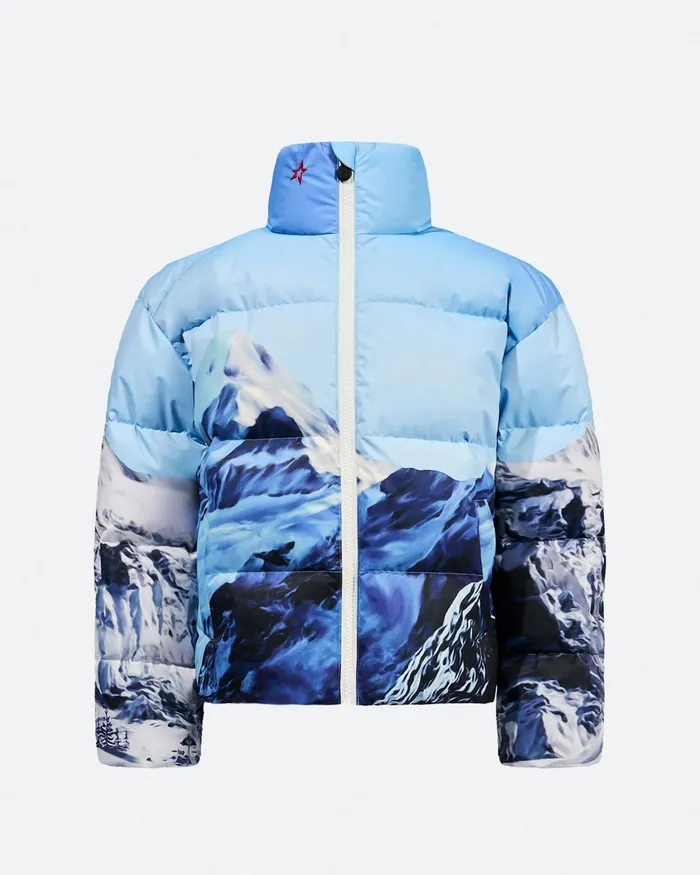 Perfect Moment Houndstooth Down Nuuk Puffer Jacket Landscape Kids Jackets