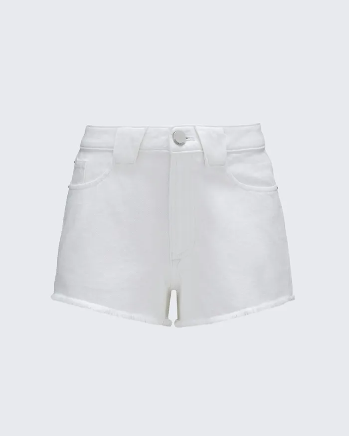 Perfect Moment LowRise Denim Short White Women Pants