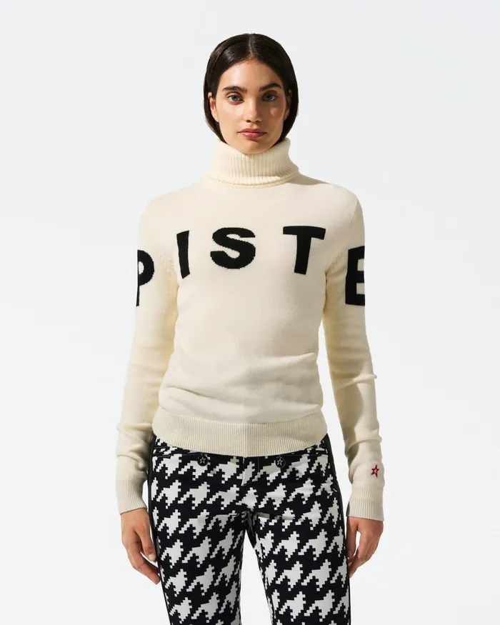 Perfect Moment Piste Merino Wool Sweater Snow White Women Tops