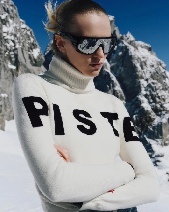 Perfect Moment Piste Merino Wool Sweater Snow White Women Tops