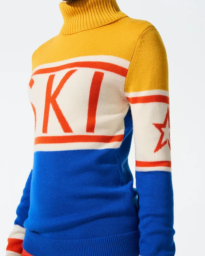 Perfect Moment Schild Merino Wool Sweater Canary Yellow Women Tops