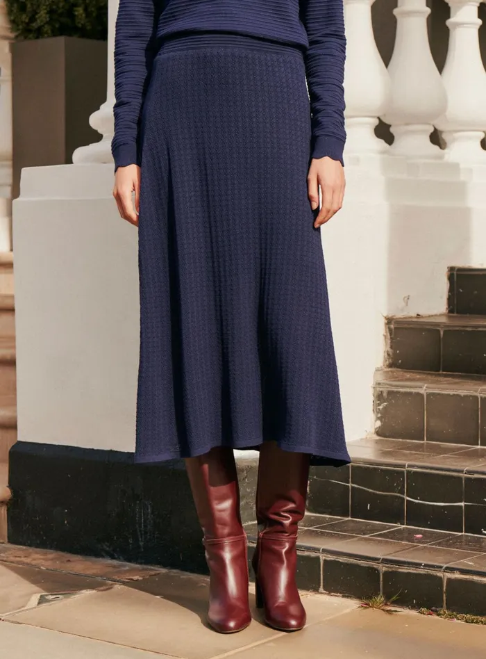 Petite Mendigote Skirts and Shorts Fw24 Jupe Maille Joshua Marine 8211 Women