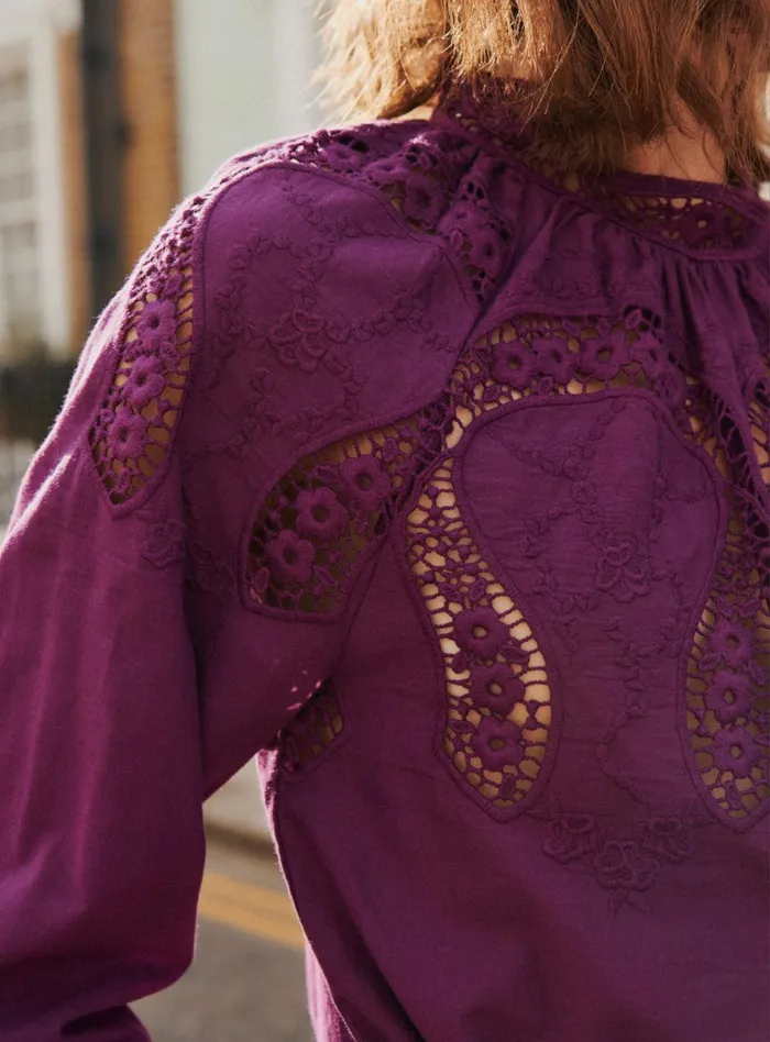 Petite Mendigote Tops Blouses Fw24 Chemise Takia Purple 8211 Women