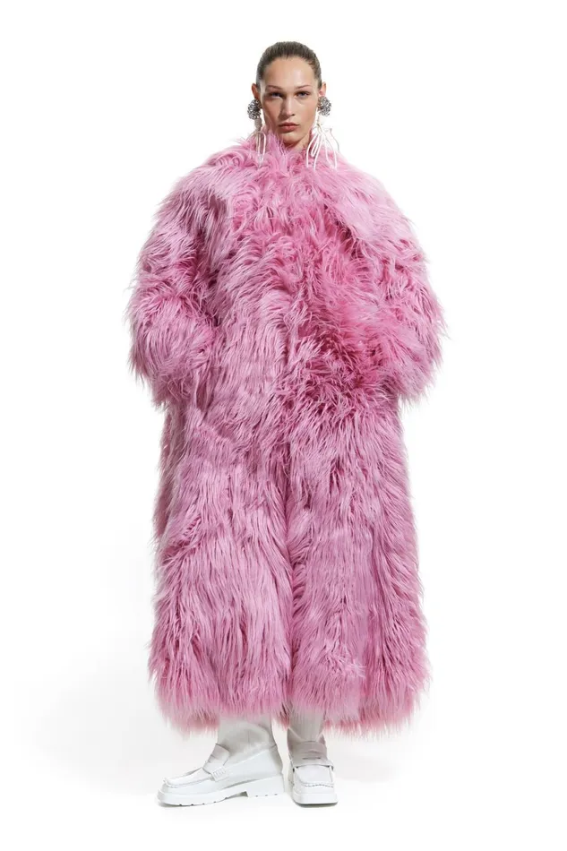 Pink Fur Maxi Coat Pink Women Bimba Y Lola Bimba Y Palomo Pink Fur Maxi Coat Pink Women Bimba Y Lola Bimba Y Palomo