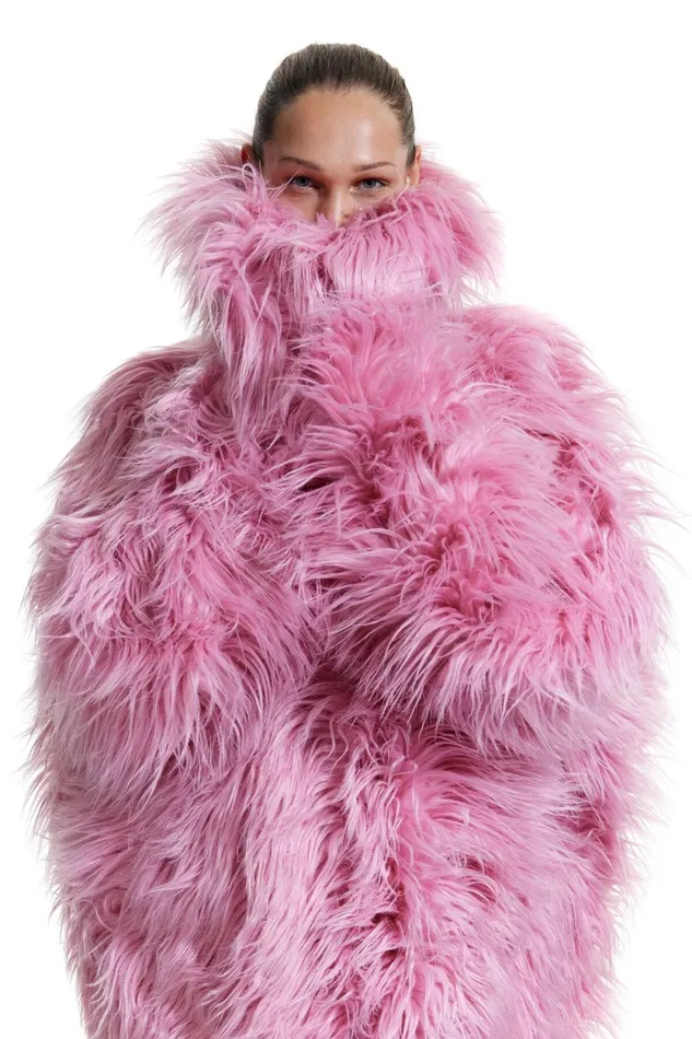 Pink Fur Maxi Coat Pink Women Bimba Y Lola Bimba Y Palomo Pink Fur Maxi Coat Pink Women Bimba Y Lola Bimba Y Palomo