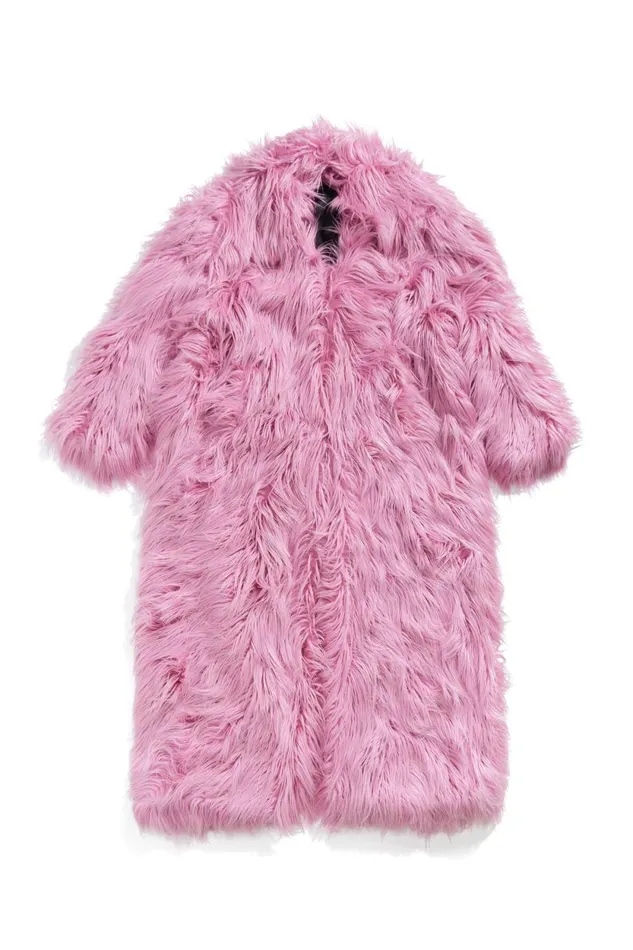 Pink Fur Maxi Coat Pink Women Bimba Y Lola Bimba Y Palomo Pink Fur Maxi Coat Pink Women Bimba Y Lola Bimba Y Palomo