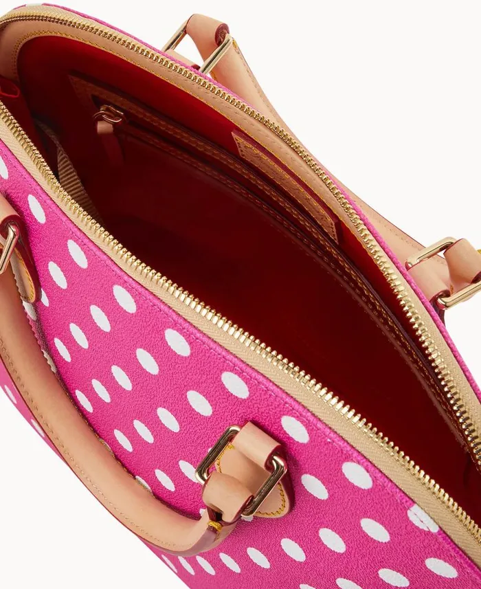 Polka Dot Zip Zip Satchel Fuchsia Woman Dooney and Bourke Satchels Polka Dot Zip Zip Satchel Fuchsia Woman Dooney and Bourke Satchels