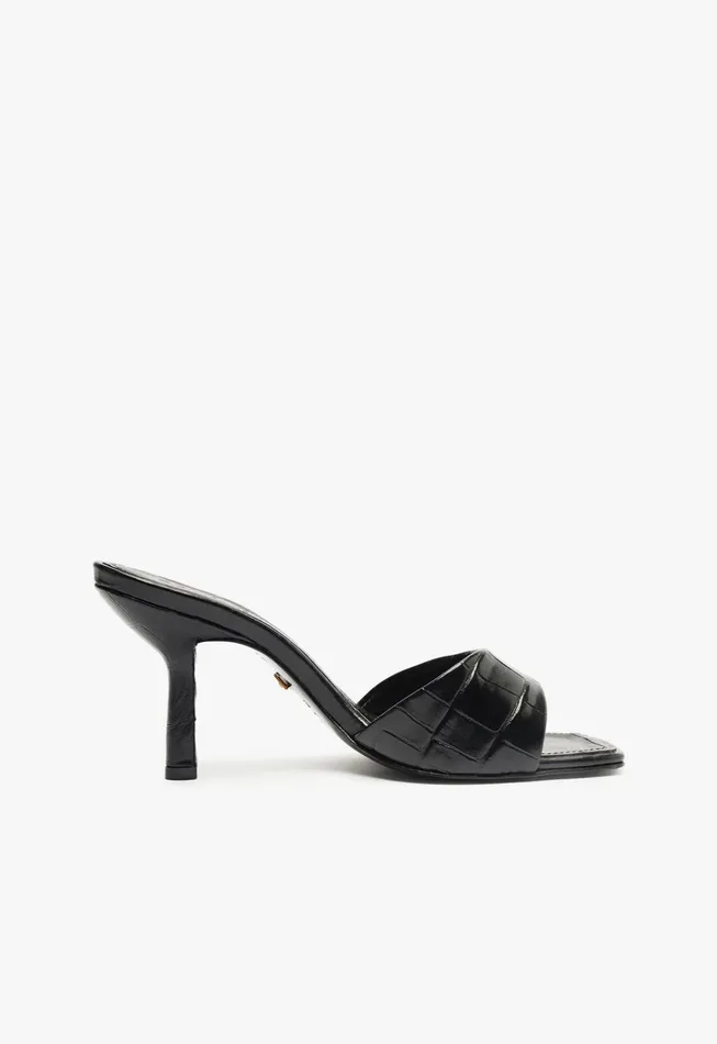 Posseni Sandal Black Women Schutz Shoes Mules