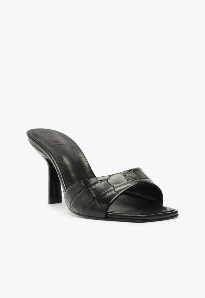 Posseni Sandal Black Women Schutz Shoes Mules