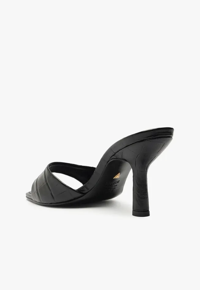 Posseni Sandal Black Women Schutz Shoes Mules