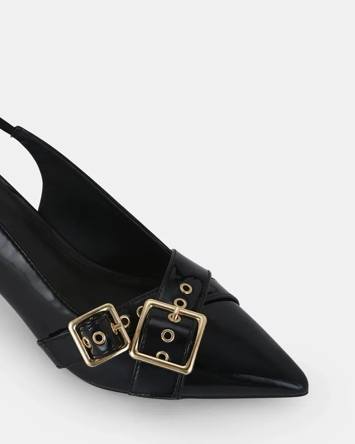 Pumps Women IRABELLA Black Patent Pumps NOVO Shoes