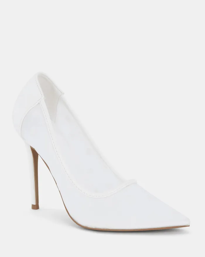 Pumps Women ZPOTTY WHITE Closed Toe Heels NOVO Shoes