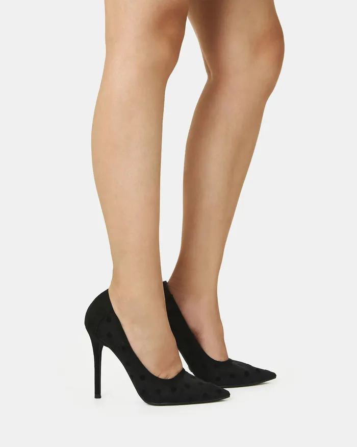 Pumps ZPOTTY BLACK Closed Toe Heels 8211 NOVO Shoes Women