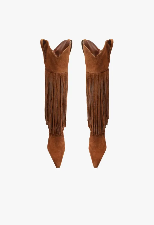 Raffaela Up Fringes Boot Brown Women Schutz Shoes Boots