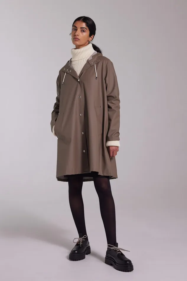Raincoats Women Stutterheim Mosebacke Lightweight Raincoat Mole