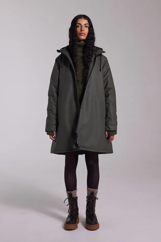 Raincoats Women Stutterheim Mosebacke Winter Jacket Green