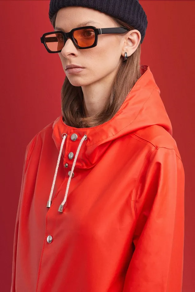 Raincoats Women Stutterheim Stockholm Lightweight Raincoat Fade Red