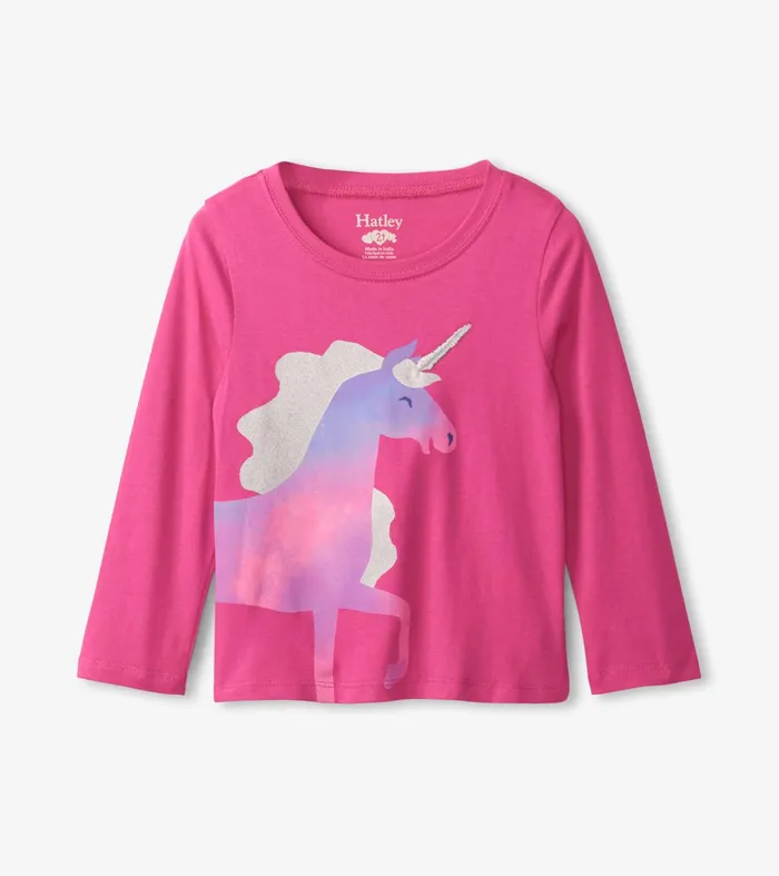 Rasberry Unicorn Long Sleeve TShirt Hatley